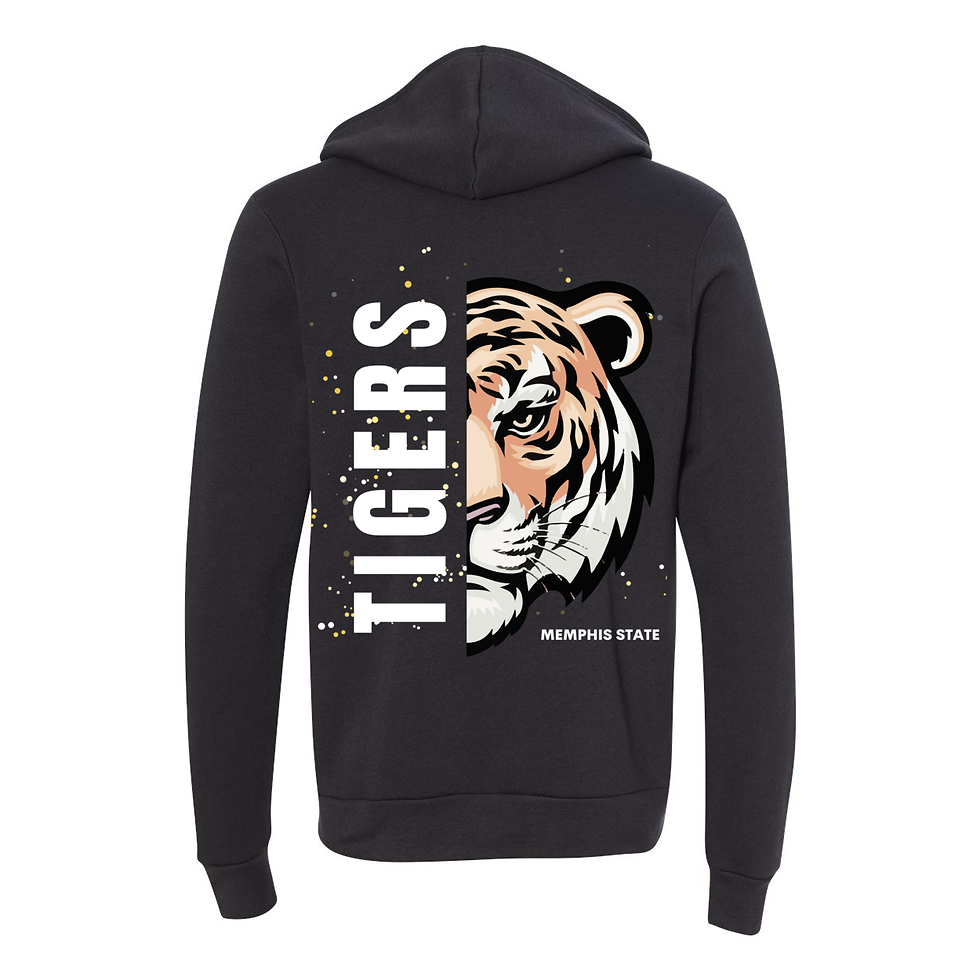 Thumbnail: Memphis Faded Tigers Retro Full-Zip Hoodie
