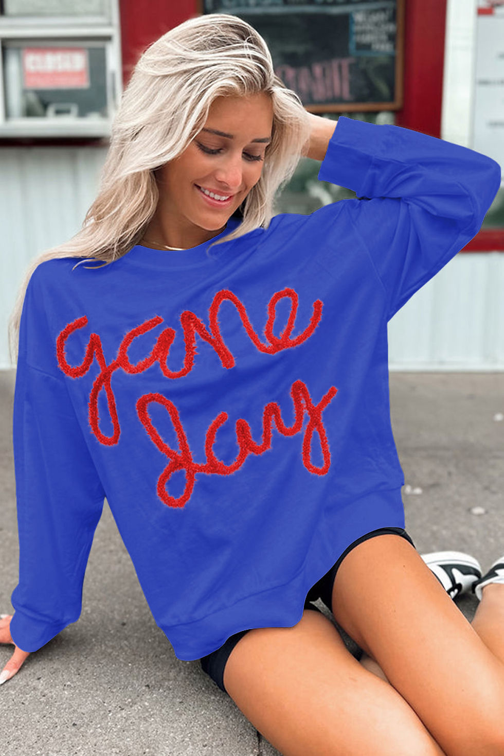 Thumbnail: Tinsel Touchdown Drop Shoulder Sweatshirt