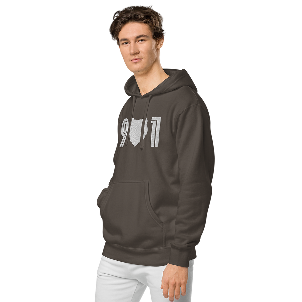 Thumbnail: "901 Grizz Face - Large" Embroidered Pigment-Dyed Hoodie