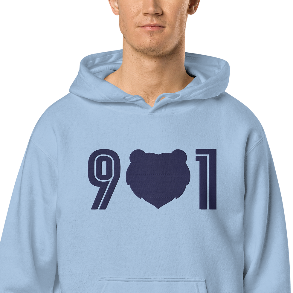 Thumbnail: "901 Grizz Face - Large" Embroidered Pigment-Dyed Hoodie
