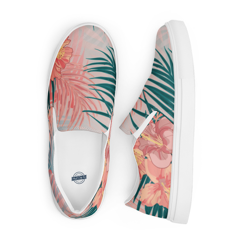 Thumbnail: Palm Paradise Canvas Slip-Ons