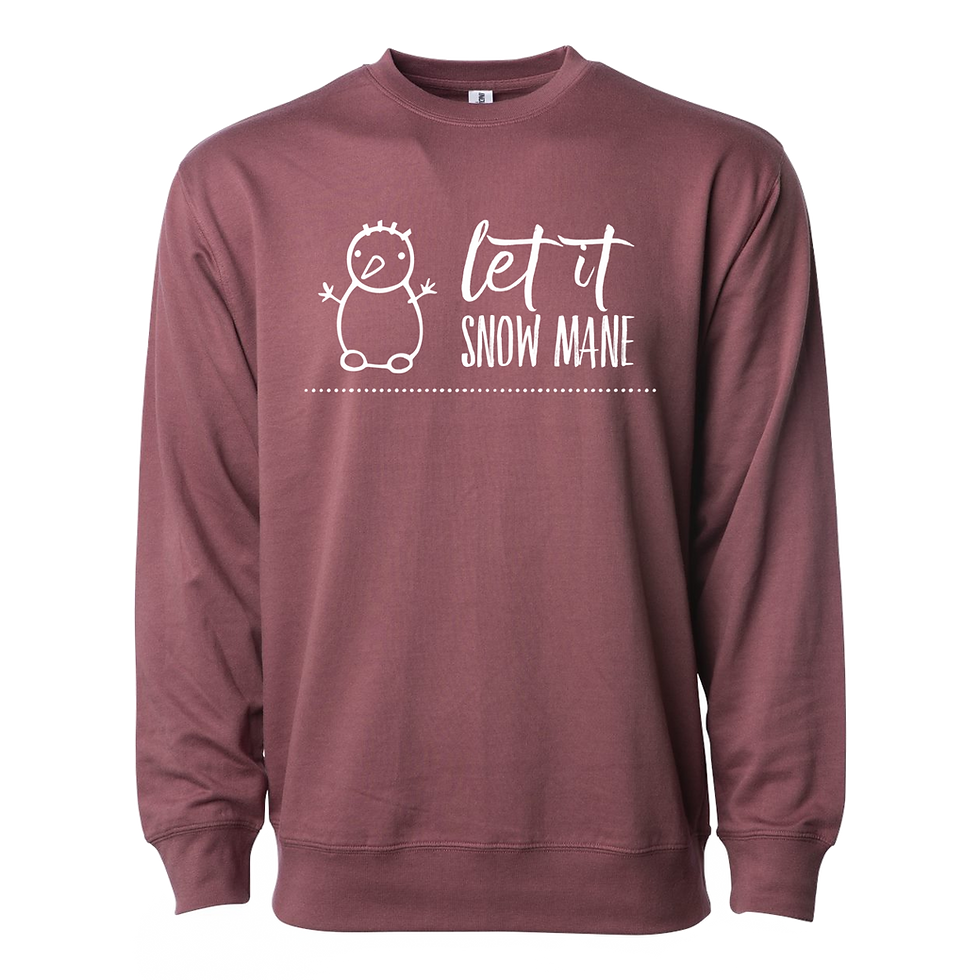 Thumbnail: "Let it Snow Mane" Lightweight French Terry Crew