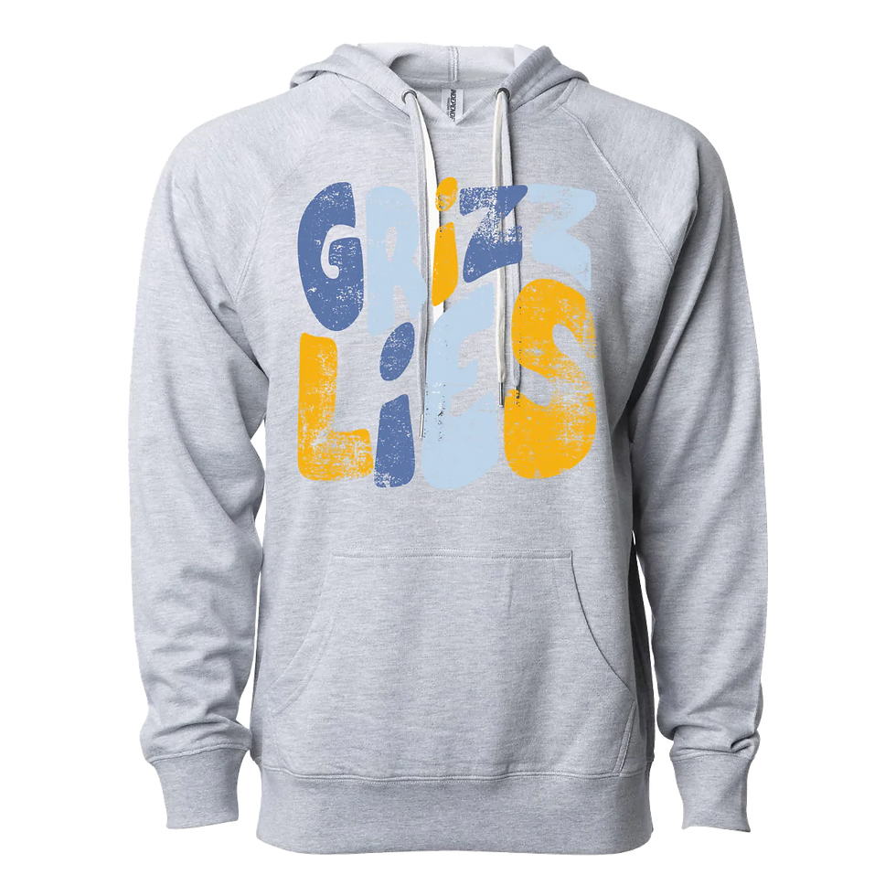 Thumbnail: "Grizzlies Stacked" Lightweight French Terry Hoodie
