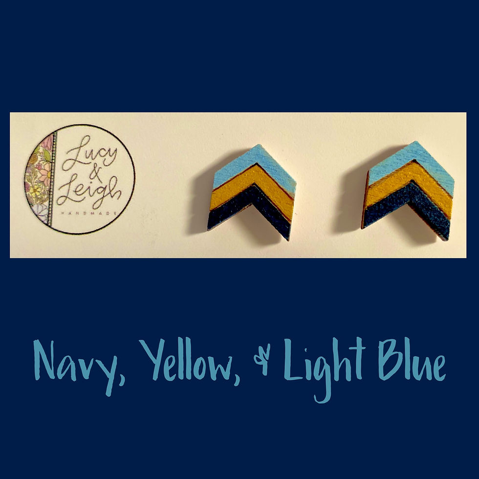 Thumbnail: "Memphis Grizzlies" Game Day Chevron Earrings