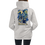 Thumbnail: the block panther Jaren Jackson Jr #13 Memphis Grizzlies Athletic Heather Youth Fleece Hoodie Back on female white model