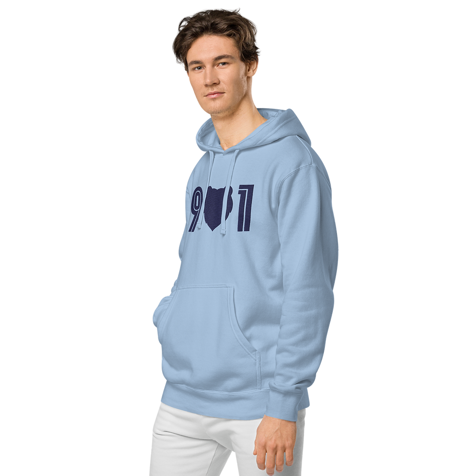 Thumbnail: "901 Grizz Face - Large" Embroidered Pigment-Dyed Hoodie
