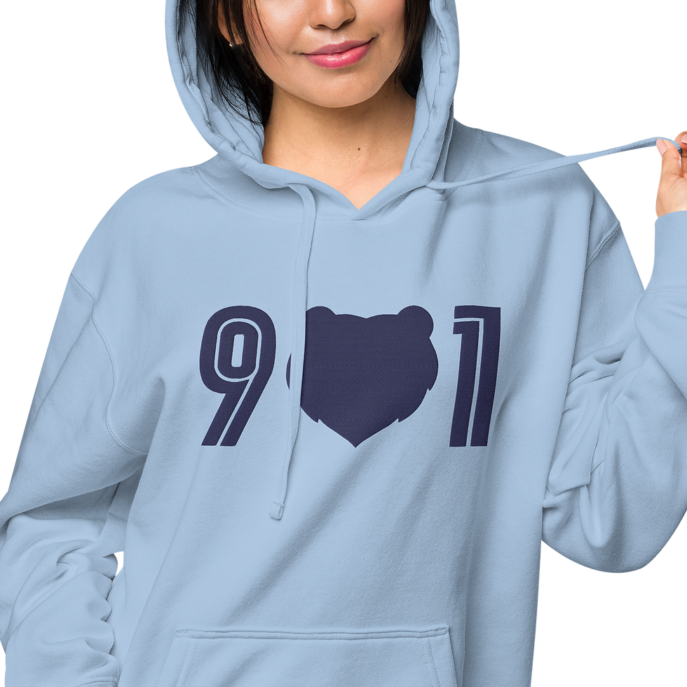 Thumbnail: "901 Grizz Face - Large" Embroidered Pigment-Dyed Hoodie