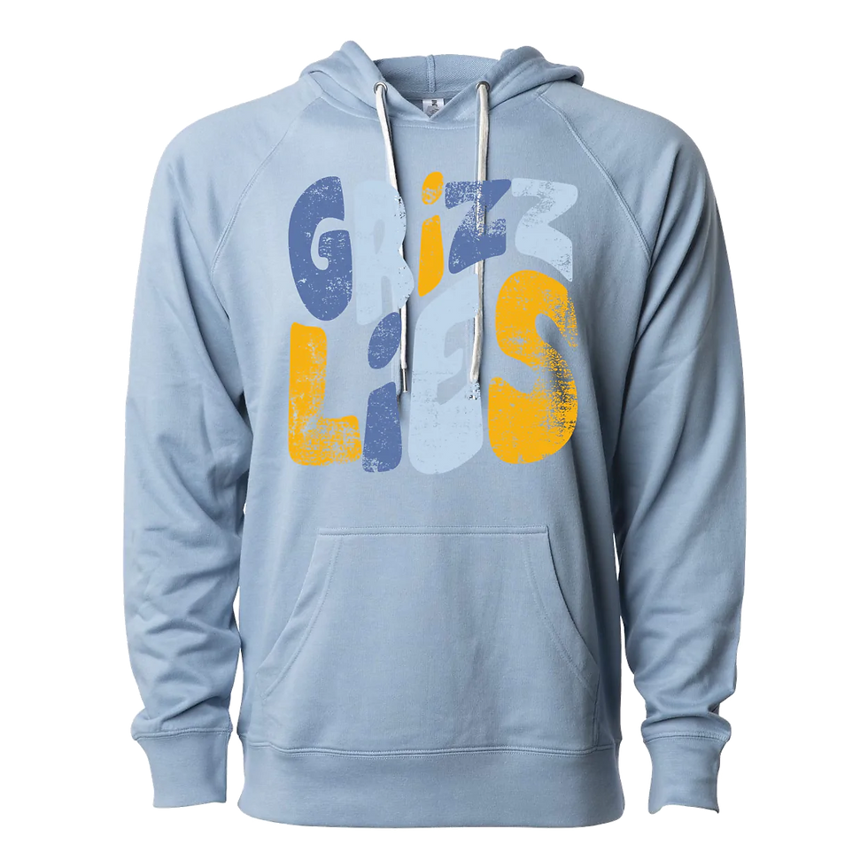 Thumbnail: "Grizzlies Stacked" Lightweight French Terry Hoodie
