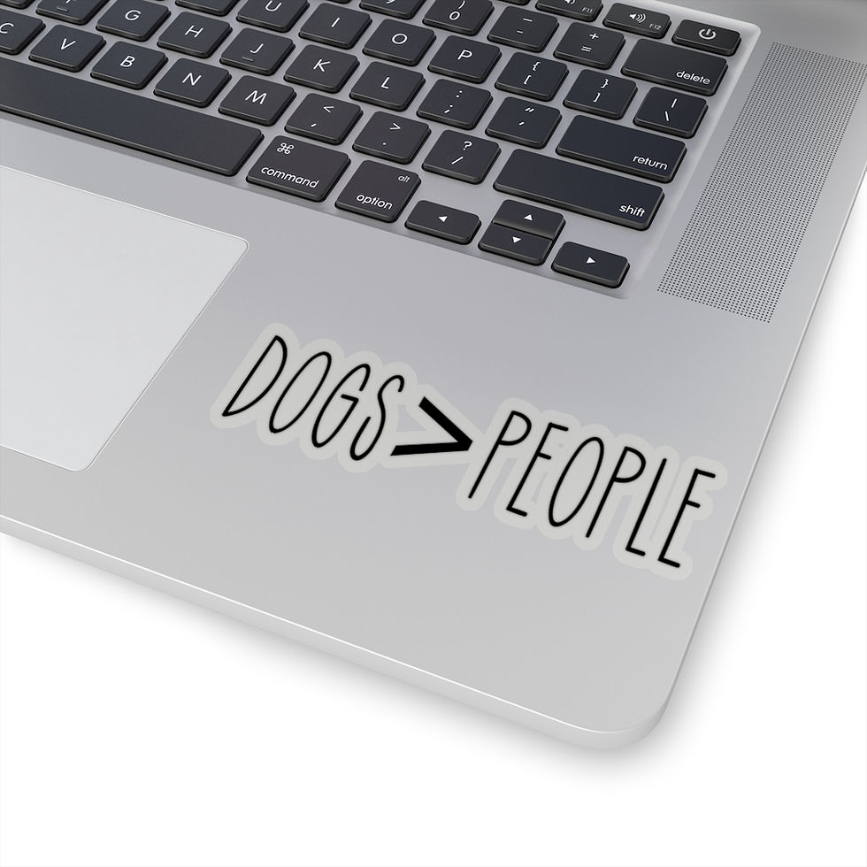 Thumbnail: "Dogs > People" Kiss-Cut Stickers