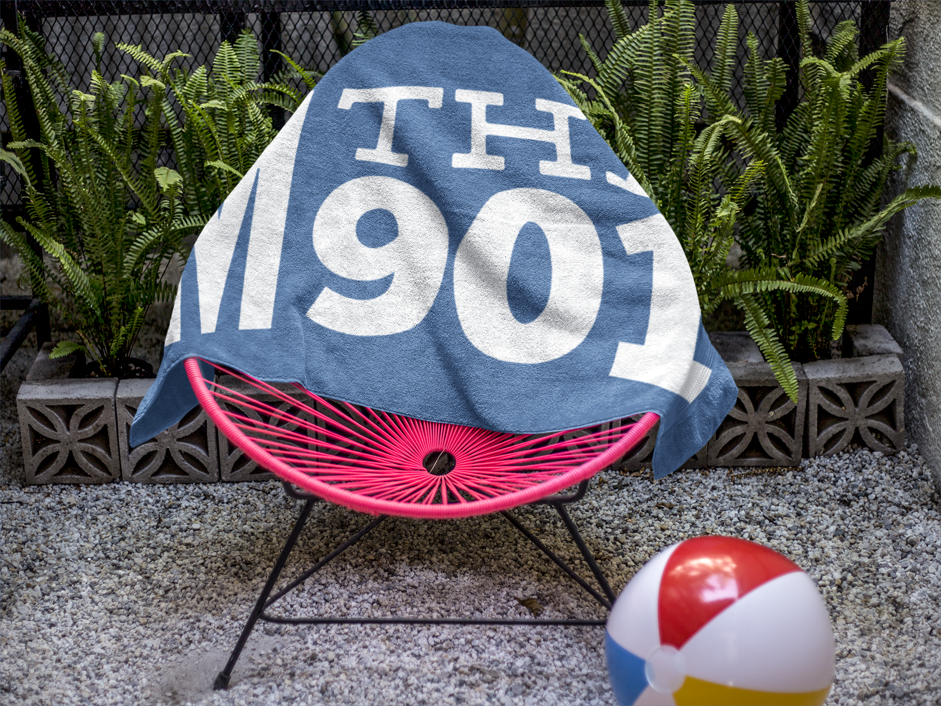 "From the 901" Grizzlies Blue Beach Towel