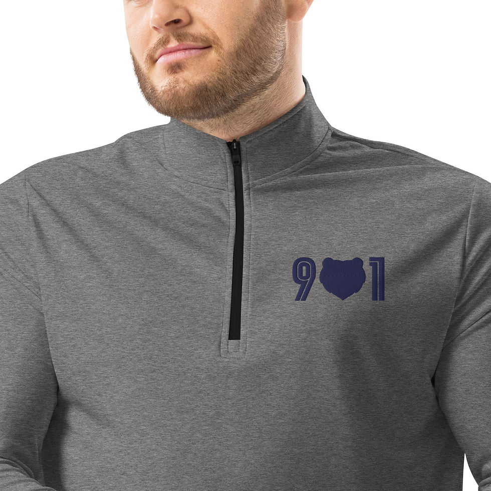 Thumbnail: "901 Grizz Face" Adidas Quarter Zip Pullover