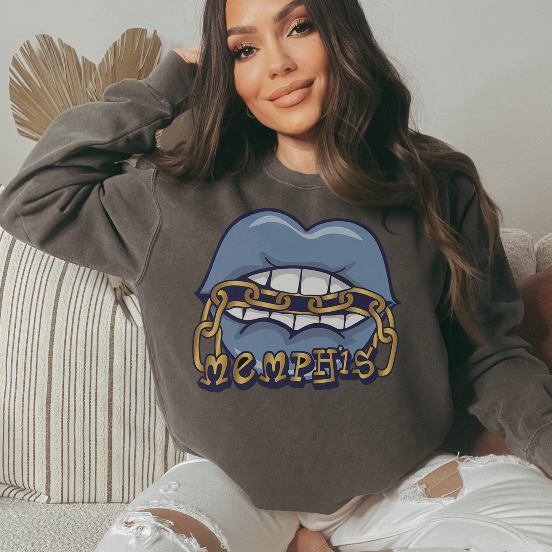 "The 〽️ Chain" Comfort Colors Garment-Dyed Crew