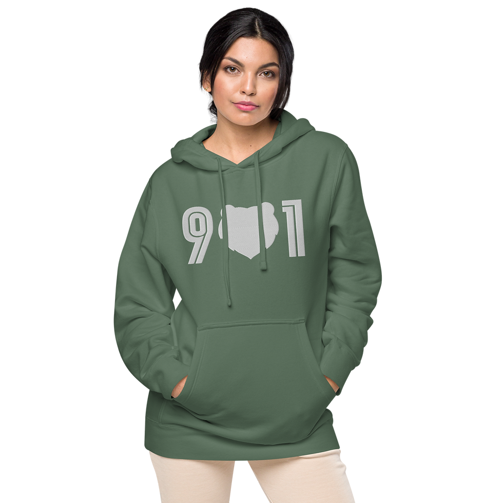 Thumbnail: "901 Grizz Face - Large" Embroidered Pigment-Dyed Hoodie