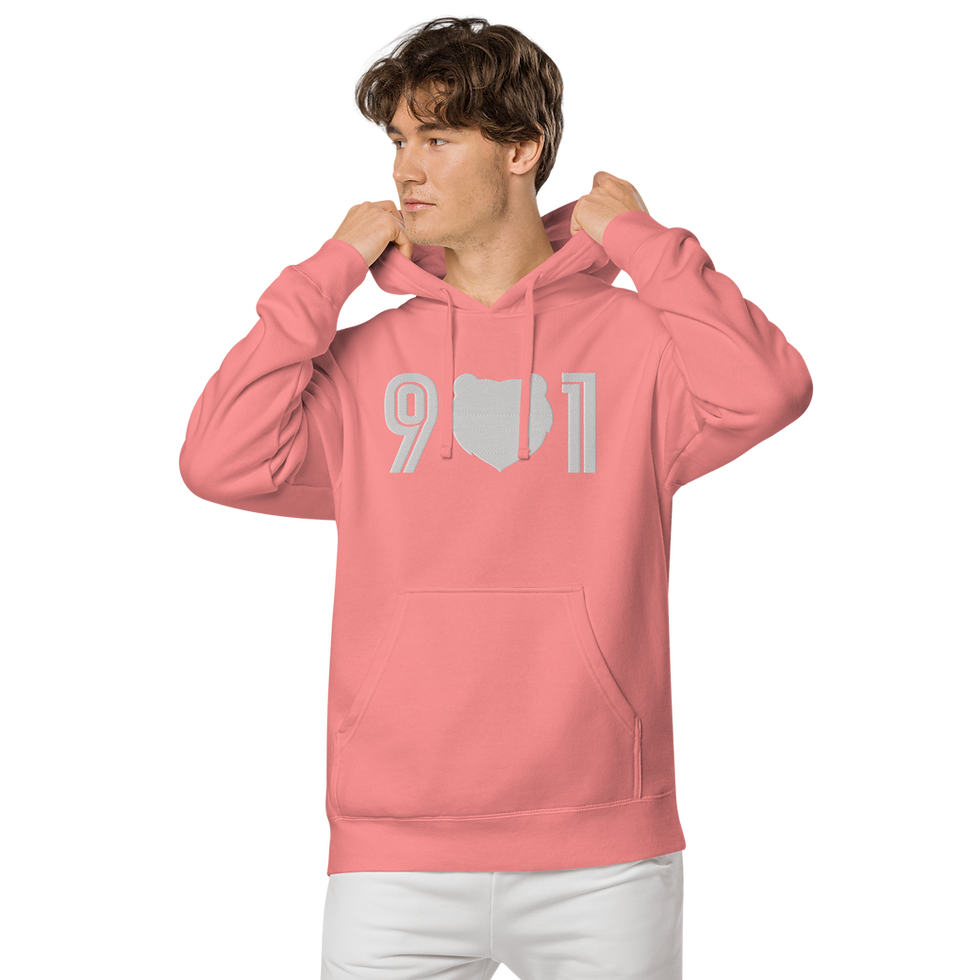 Thumbnail: "901 Grizz Face - Large" Embroidered Pigment-Dyed Hoodie