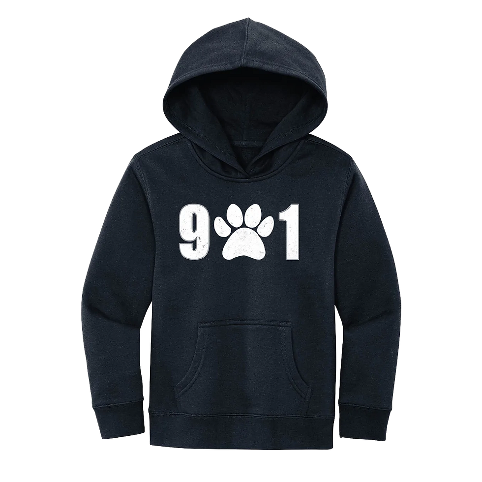 Thumbnail: "901 Tiger Paw" Youth Sponge Fleece Hoodie