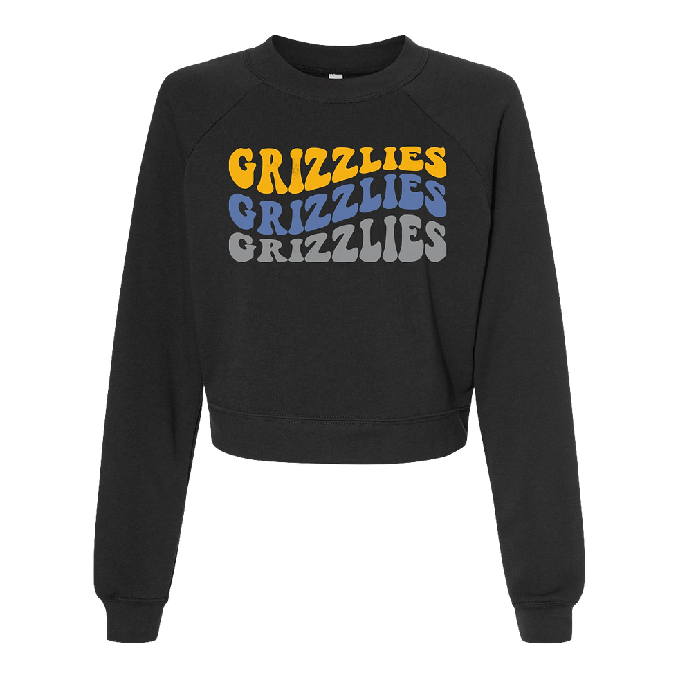 Thumbnail: "Grizzlies Swirl" Women's Raglan Pullover Fleece