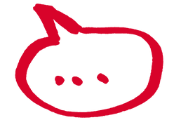 Sprechblase in rot