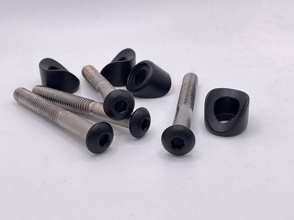 Schraubenset in RAL 9005, Feinstruktur matt