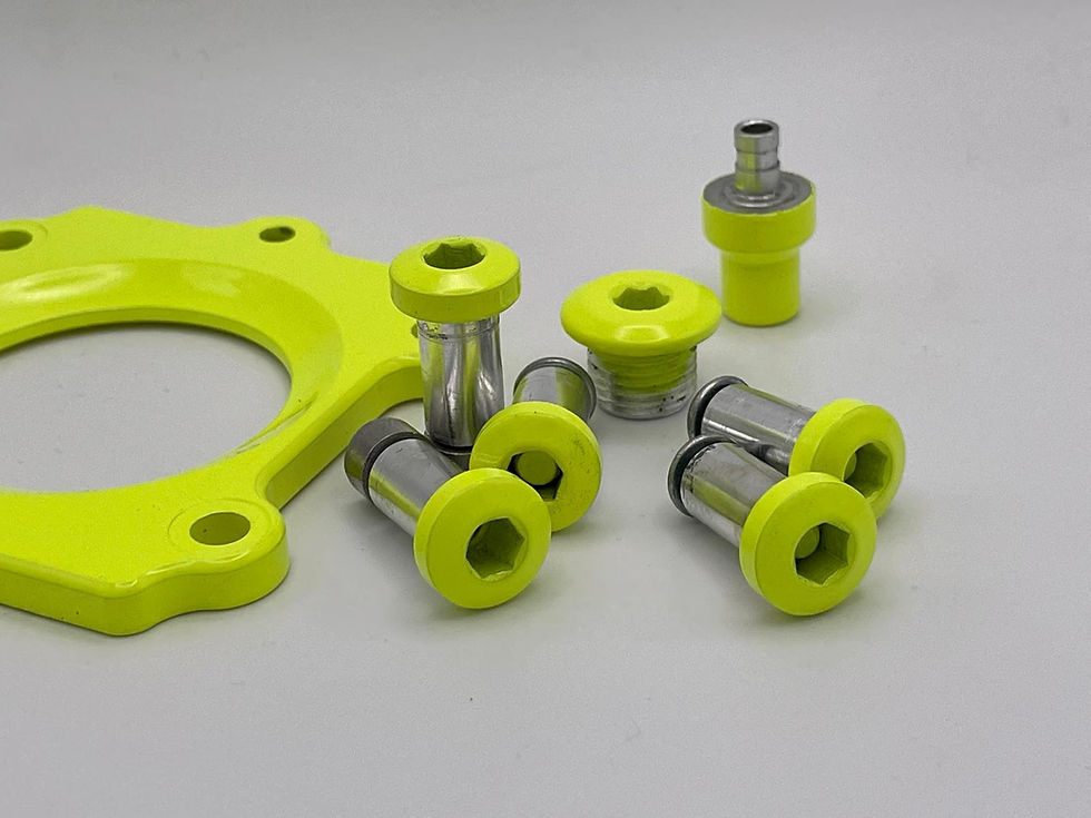 Schraubenset in Neongelb