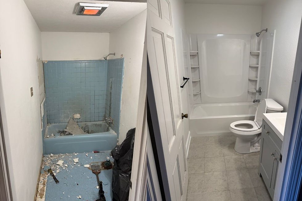 Bathroom gut renovation in progress — full demolition by Barger Home Improvements serving Covington and St. Tammany Parish Louisiana