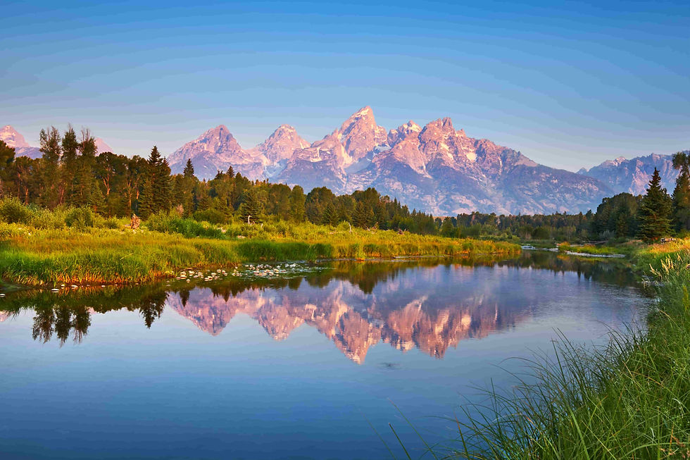 Grand Teton mountain reflection at Schwabacher Landing — Jackson Hole 4 day family summer itinerary