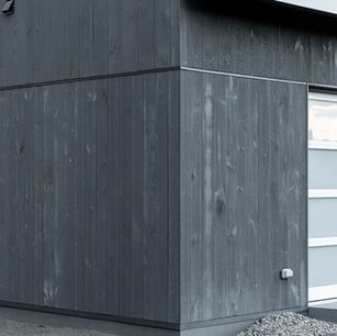 garage, window and pinewood stain