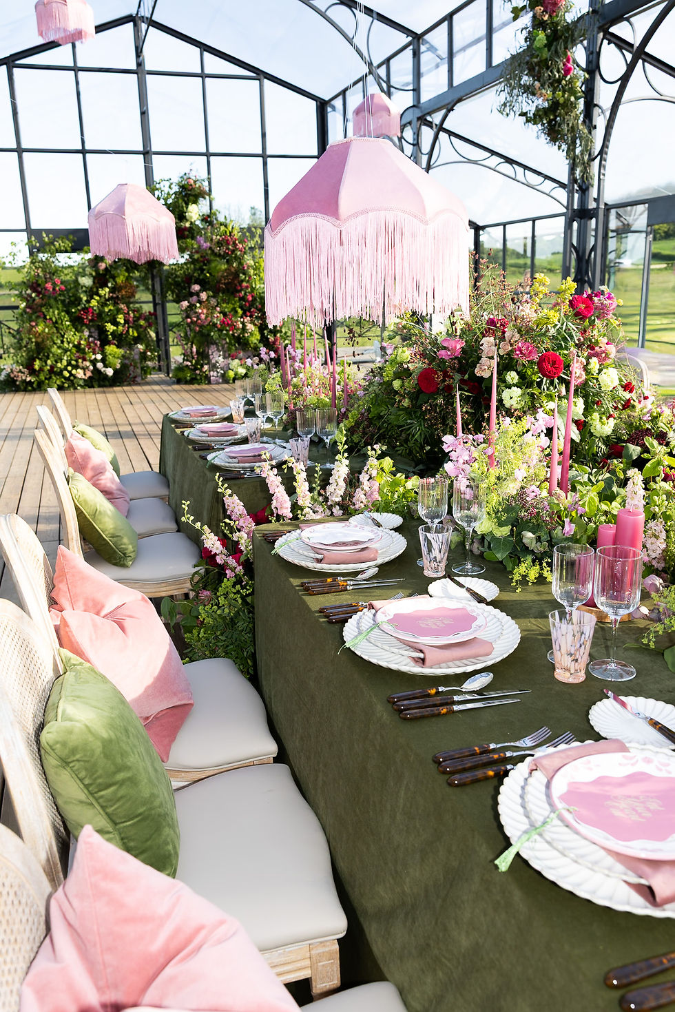 Ceremony set up at Minerva Vines
