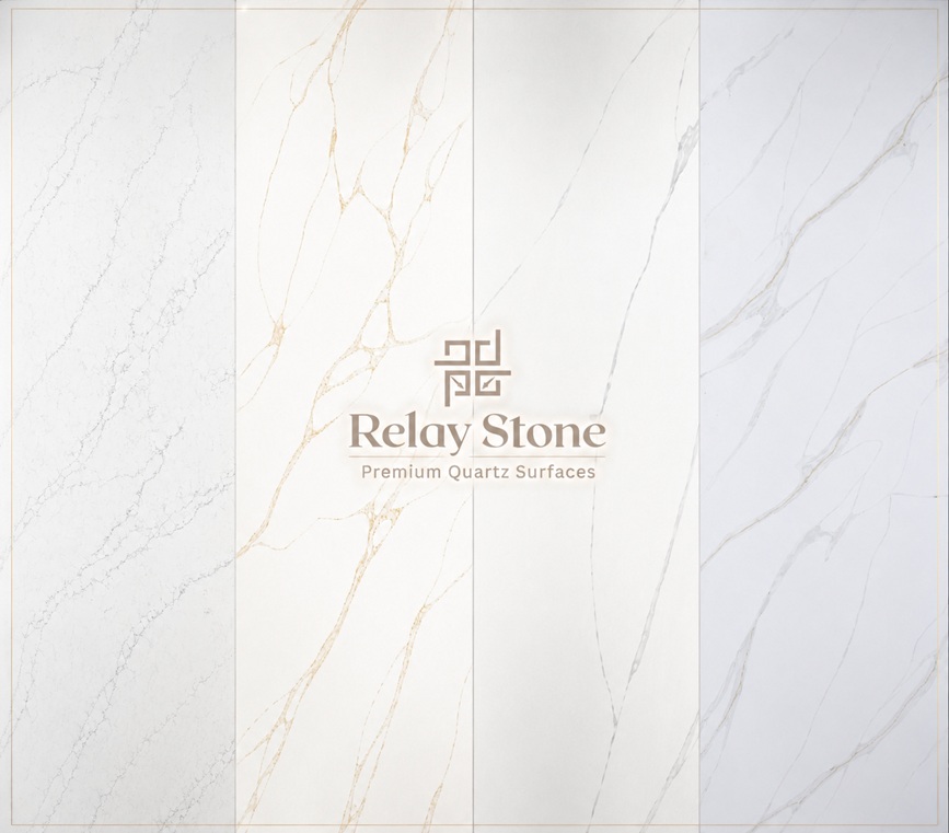 Calacatta quartz backsplash for modern kitchen countertops, islands and luxury interiors