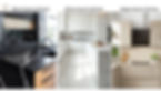 A modern kitchen comparison showcasing white quartz, black quartz, and beige quartz countertops, highlighting the unique look and visual appeal of each color option in real kitchen settings.