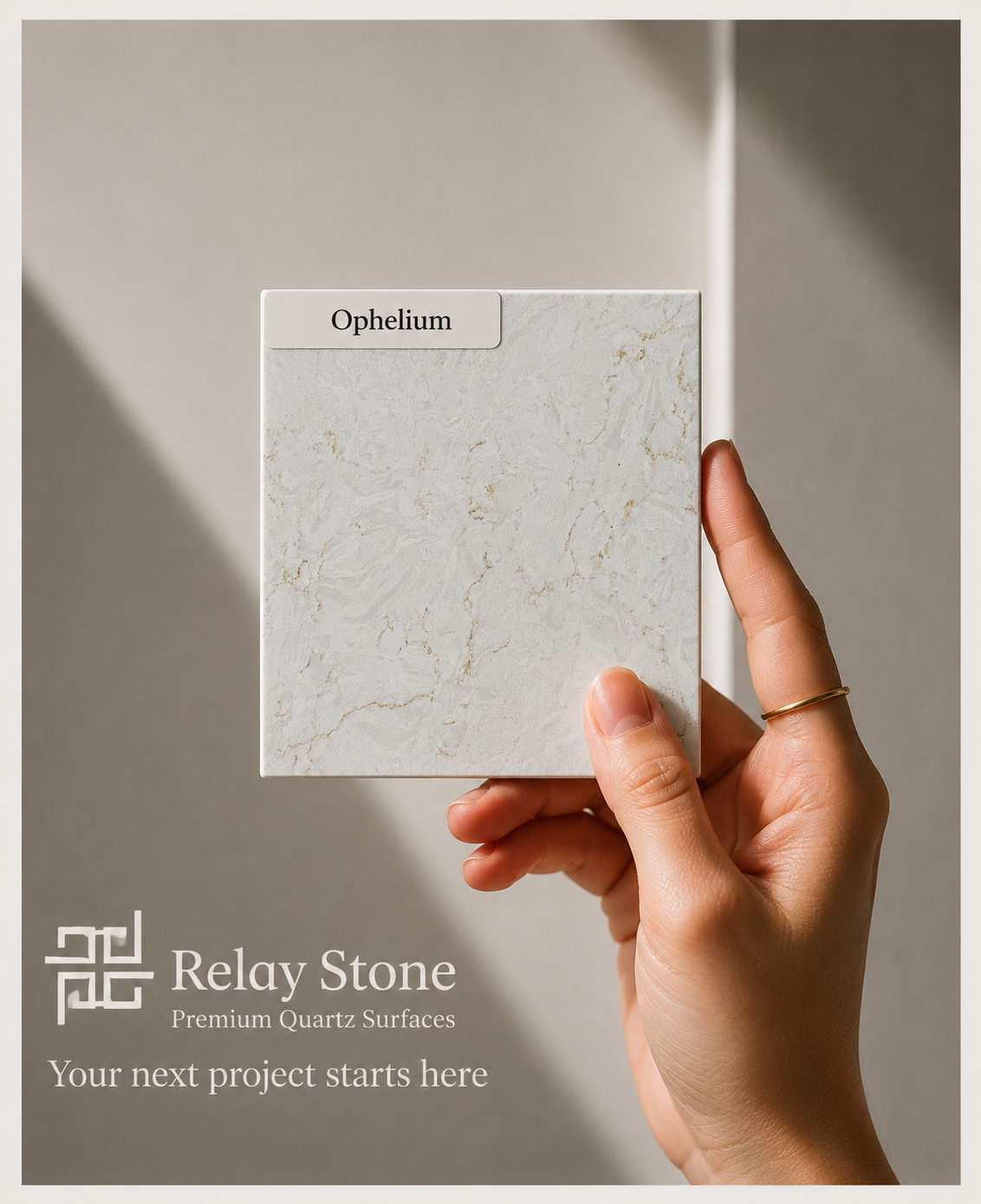 Marble Effect Quartz Countertop with a polished quartz surface and decorative veining