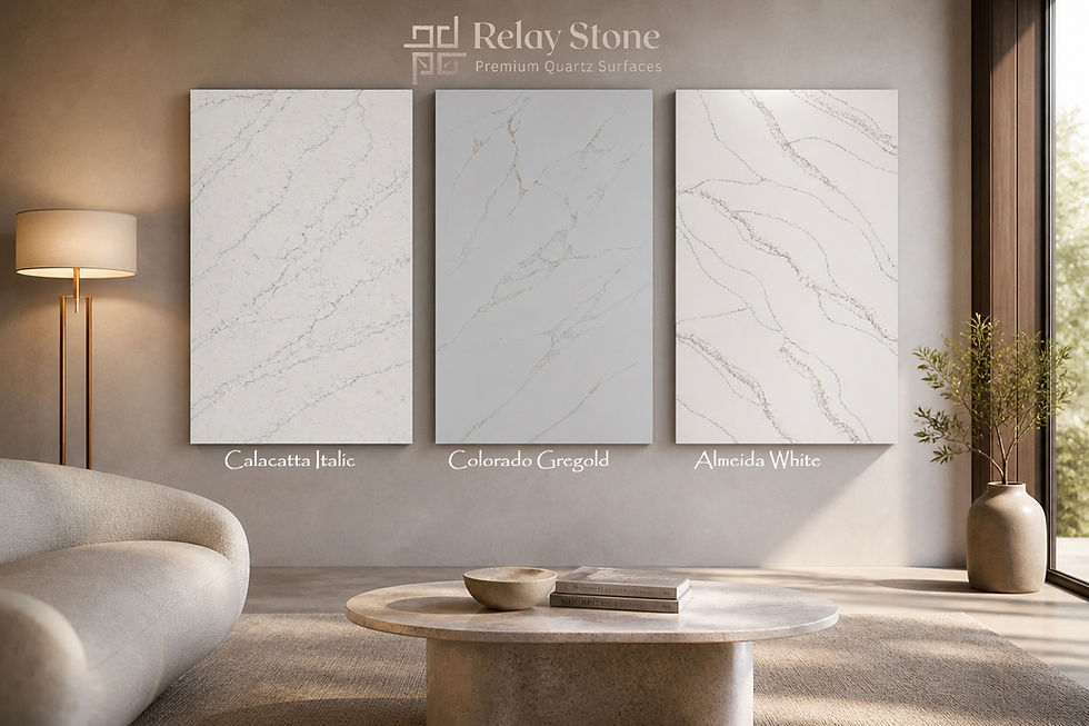 White Quartz Countertops in Delhi, Gurgaon, Faridabad by Specta Quartz, Kalinga Stone and Relay Stone