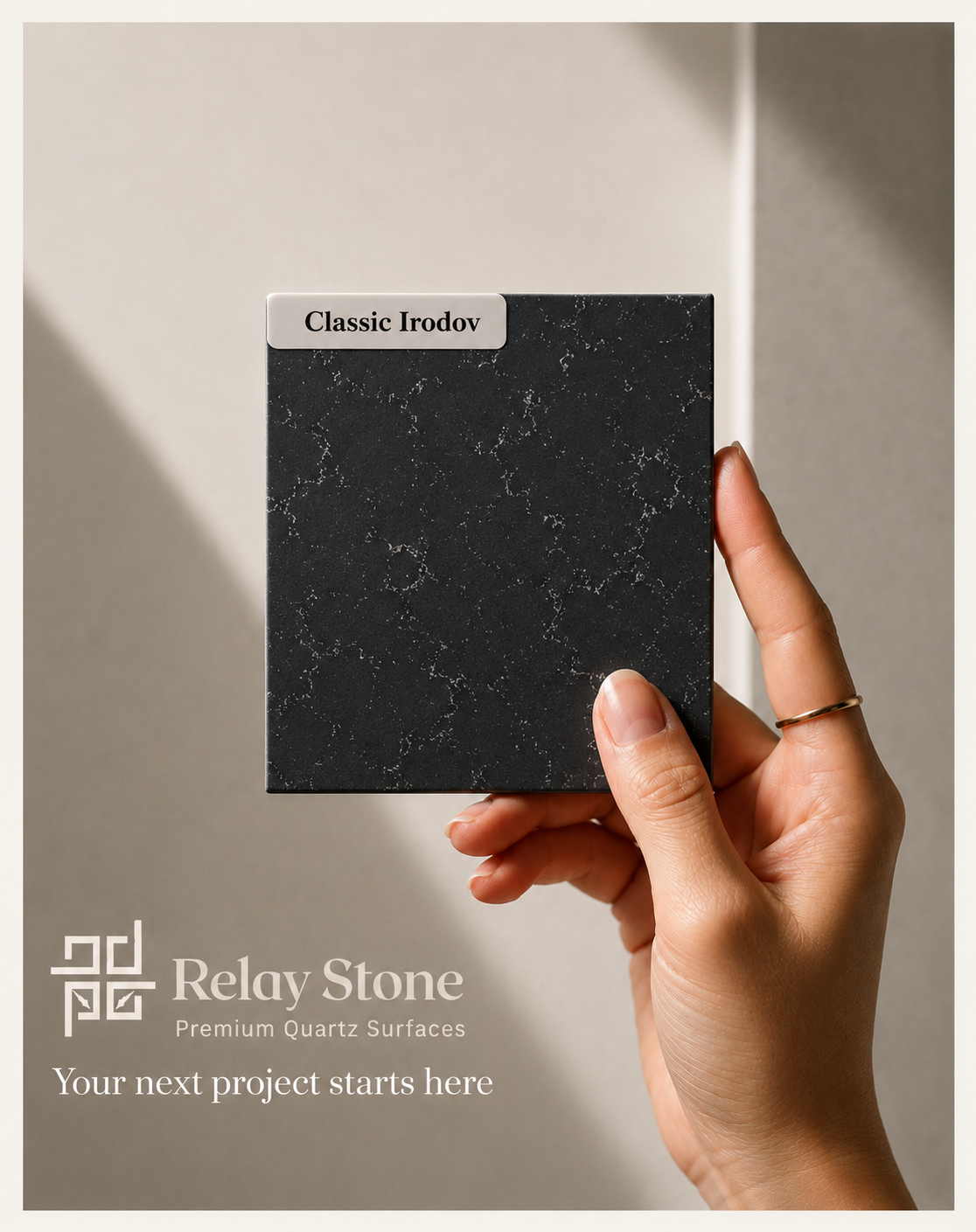 White Marble Look Quartz with a polished quartz surface and decorative veining