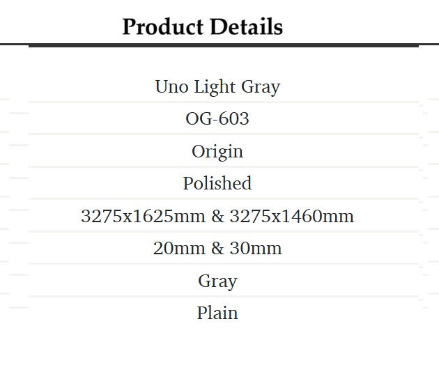 Thumbnail: Specta Quartz | Uno Light Gray | Origin Series | Delhi | Gurgaon