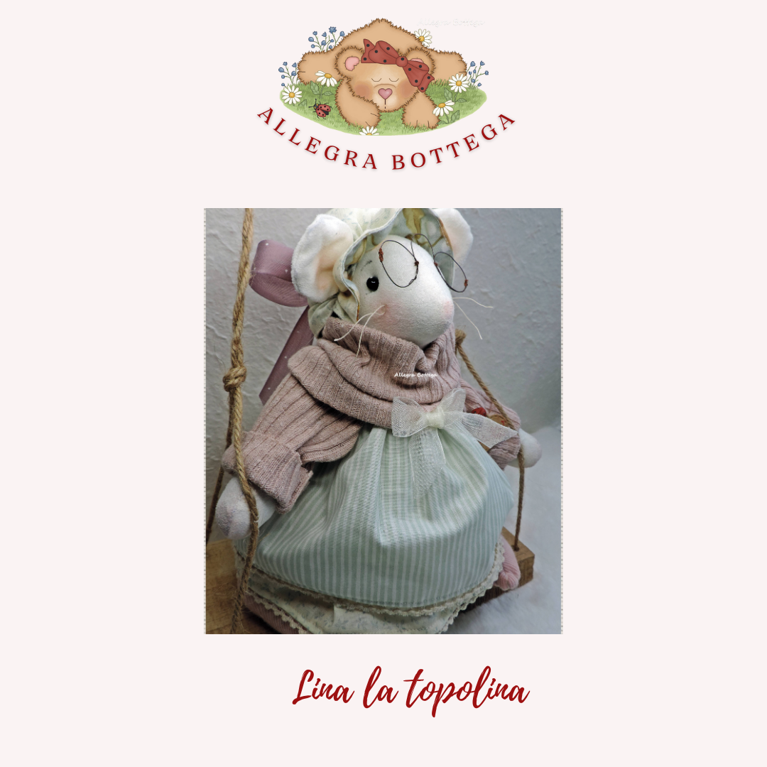 Lina, la topolina sull'altalena - cartamodello