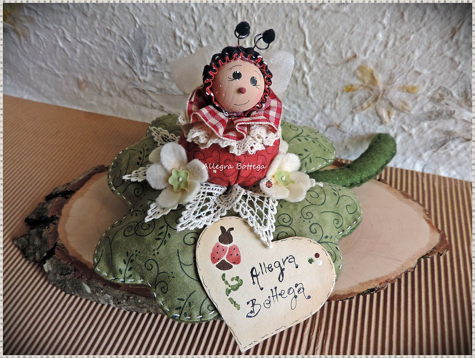 Cartamodello coccinella portafortuna