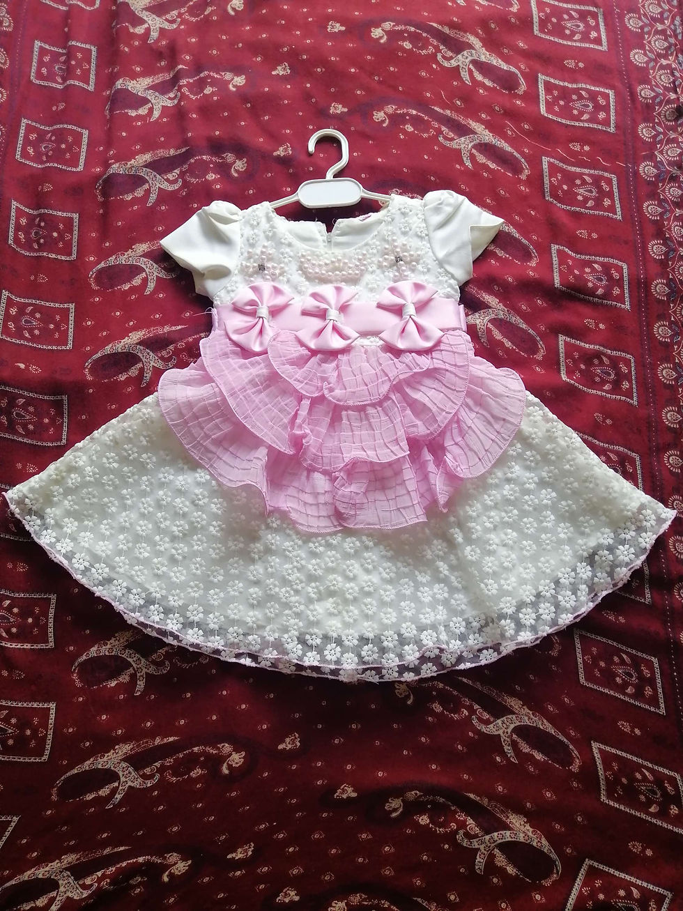 Thumbnail: Lovely pink and white frok for little girls