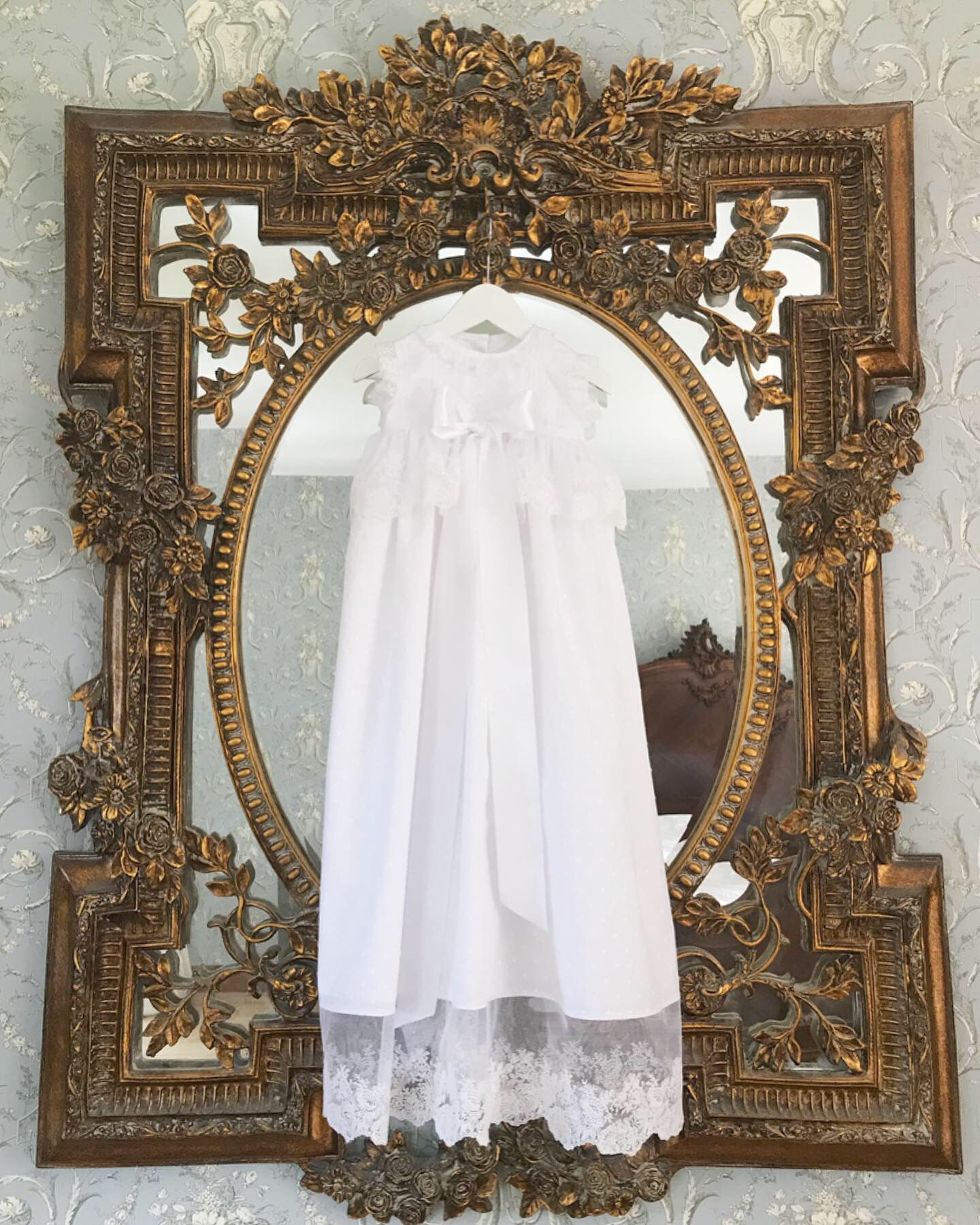 La Renta ~ vestido largo blanco puro