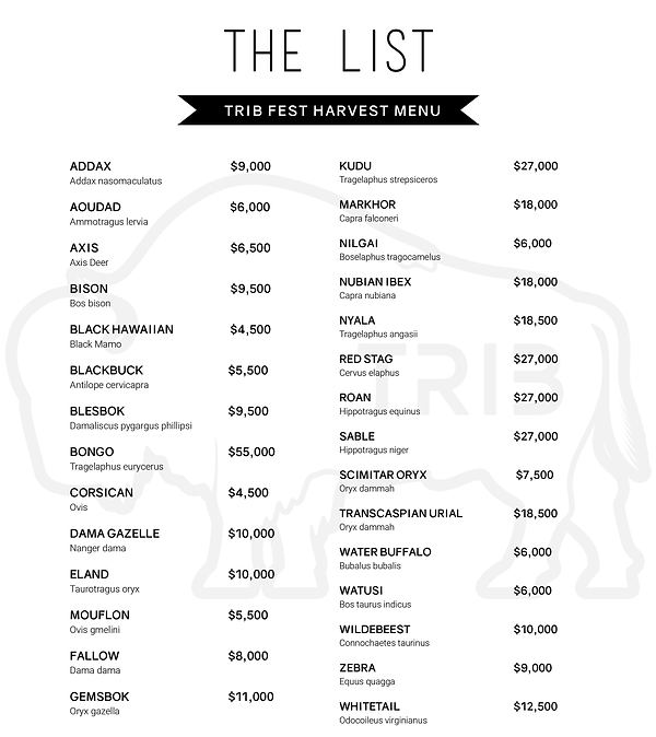 Harvest List
