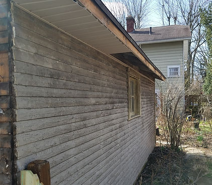 Before gutter, soffit and siding by Miami Valley Spouting & Siding