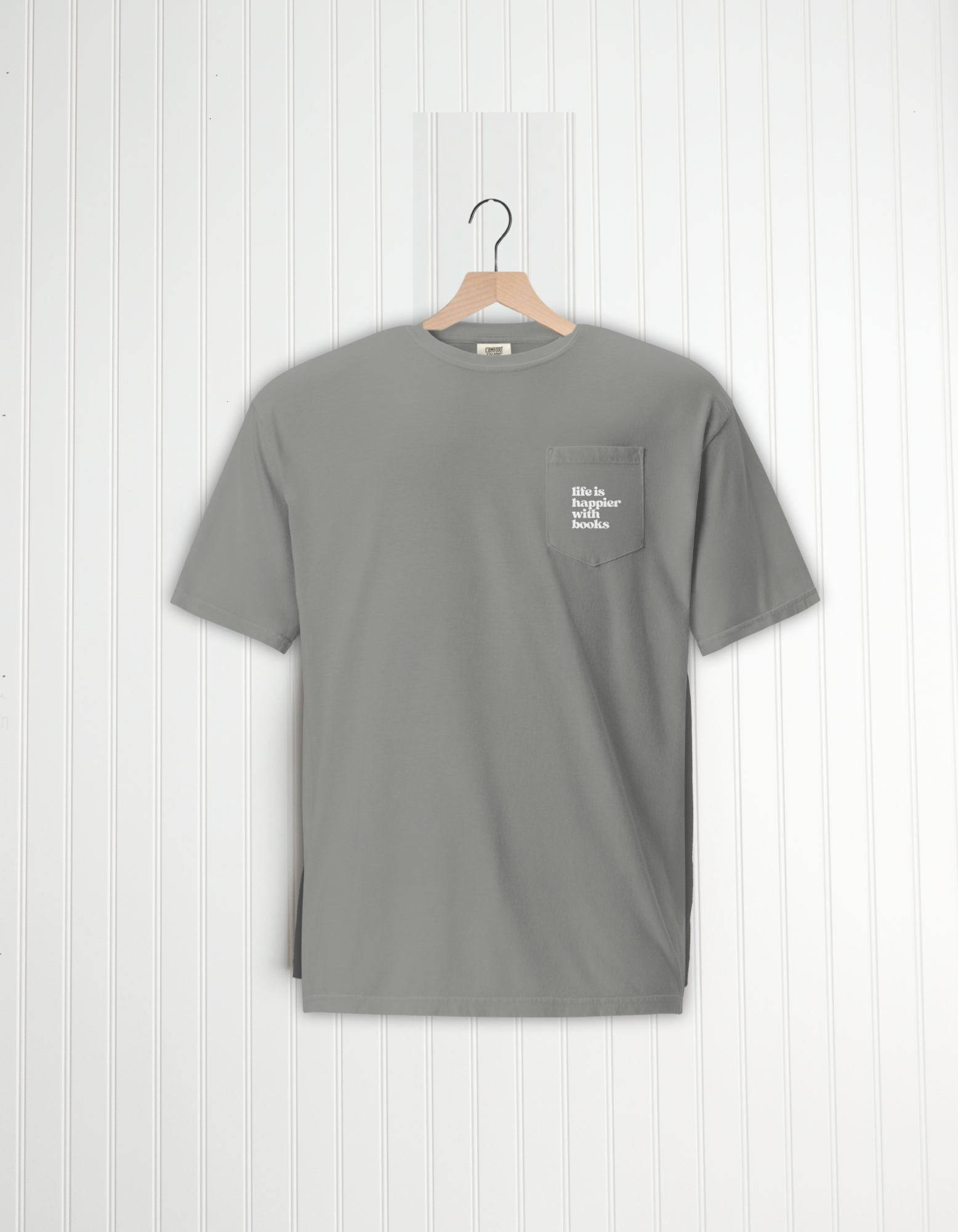 Life is Happier Pocket Tee