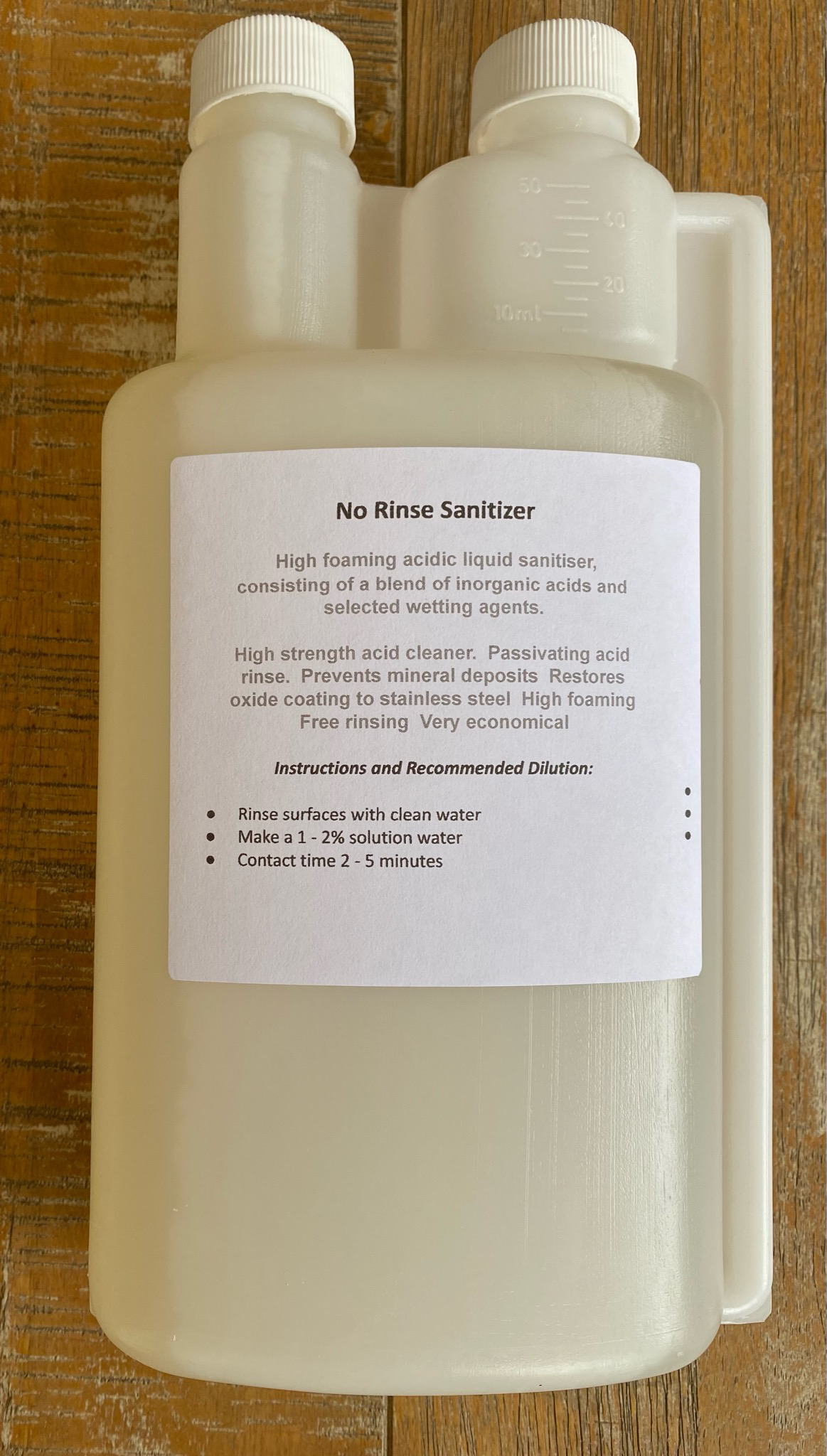 No Rinse Sanitizer 1 litre