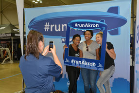 Akron Marathon Expo Booth Step and Repeat Banner and Photo Frame