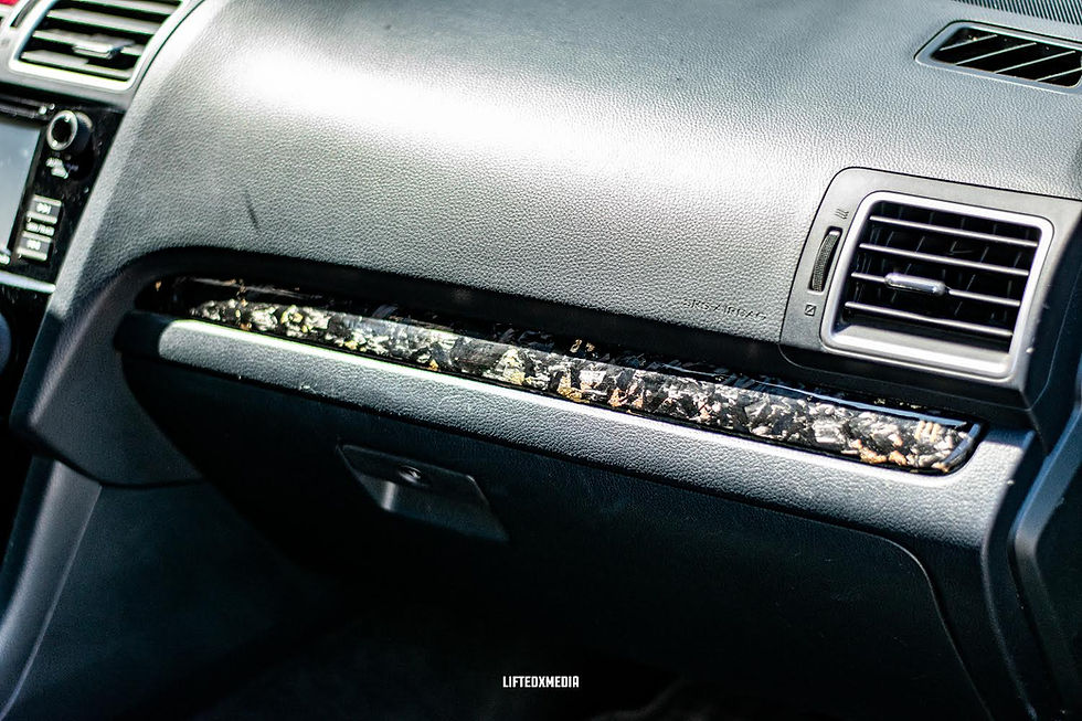 Thumbnail: P1 Forged Carbon Fiber + Gold Flake Dash Kit for 2015-2021 Subaru WRX, Subaru STI