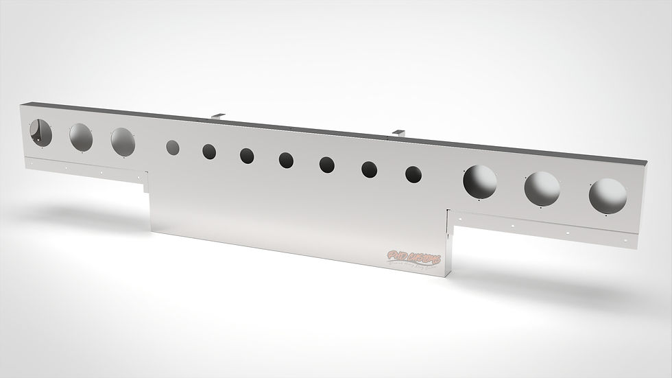 Thumbnail: REAR T-BARS WITH 4" LIGHT HOLES