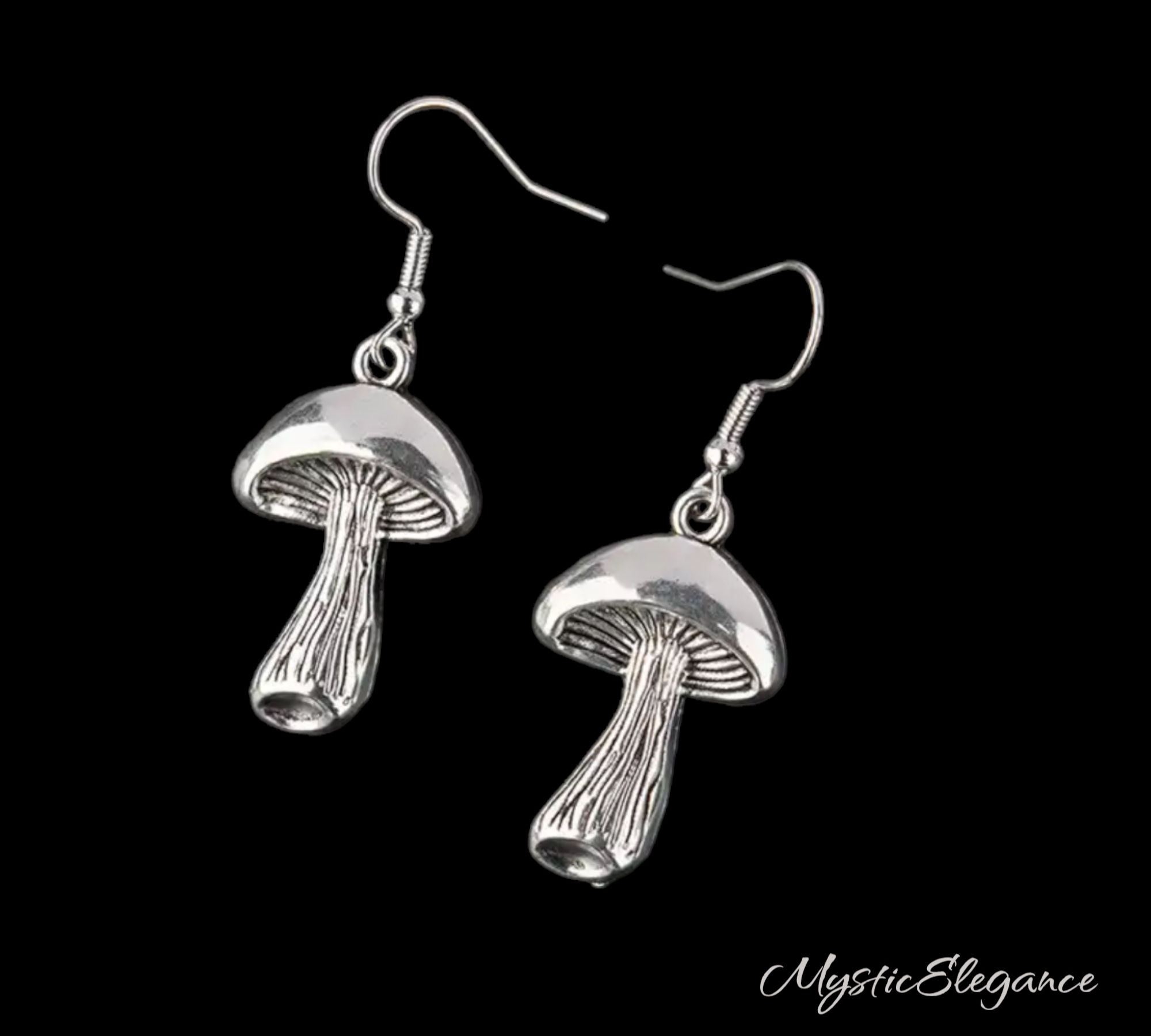 ‘Magna’ Silver Mushroom Toadstool Earrings