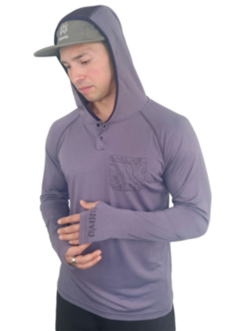 Purple Bamboo Hoodie from the front