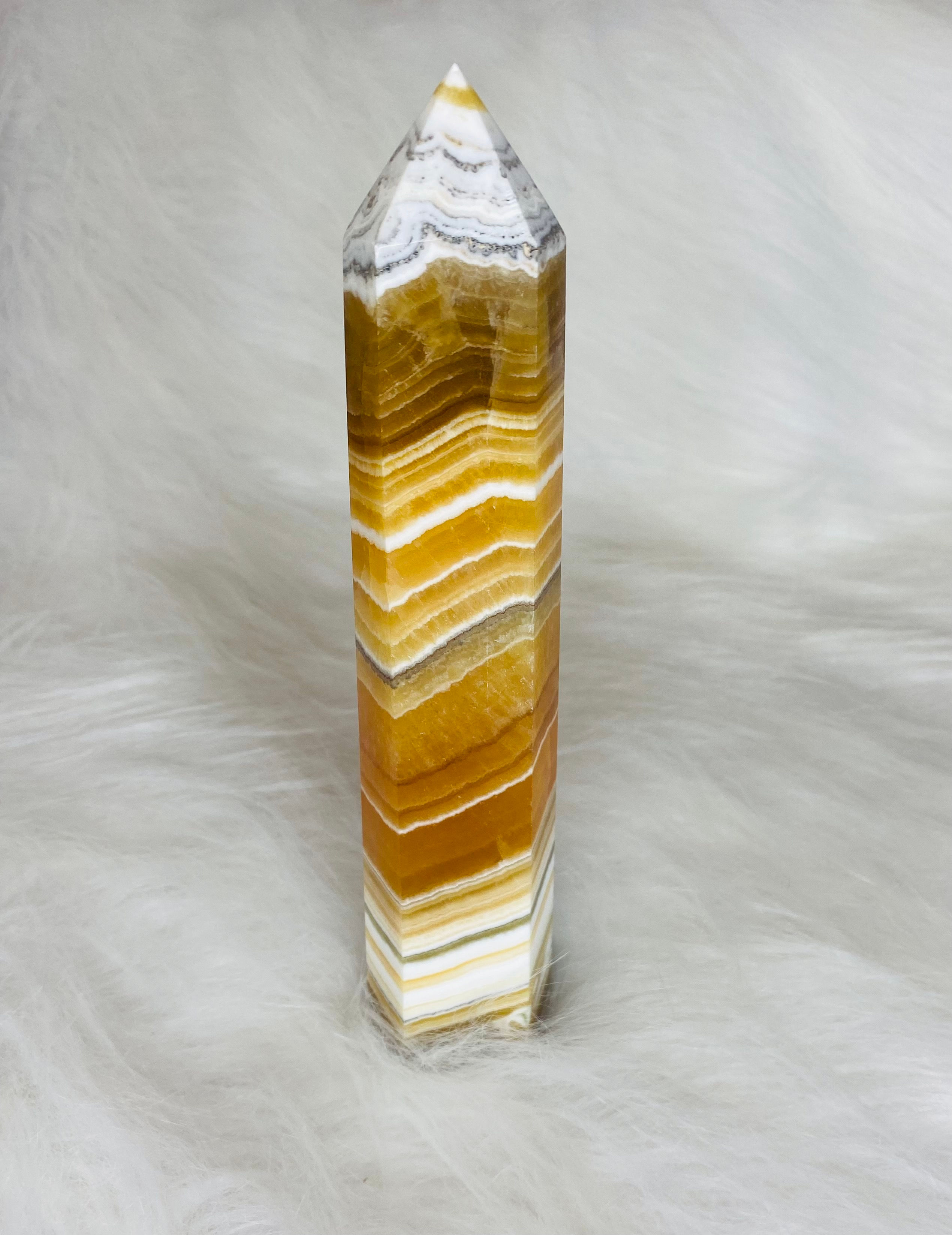 Yellow Banded Calcite Tower