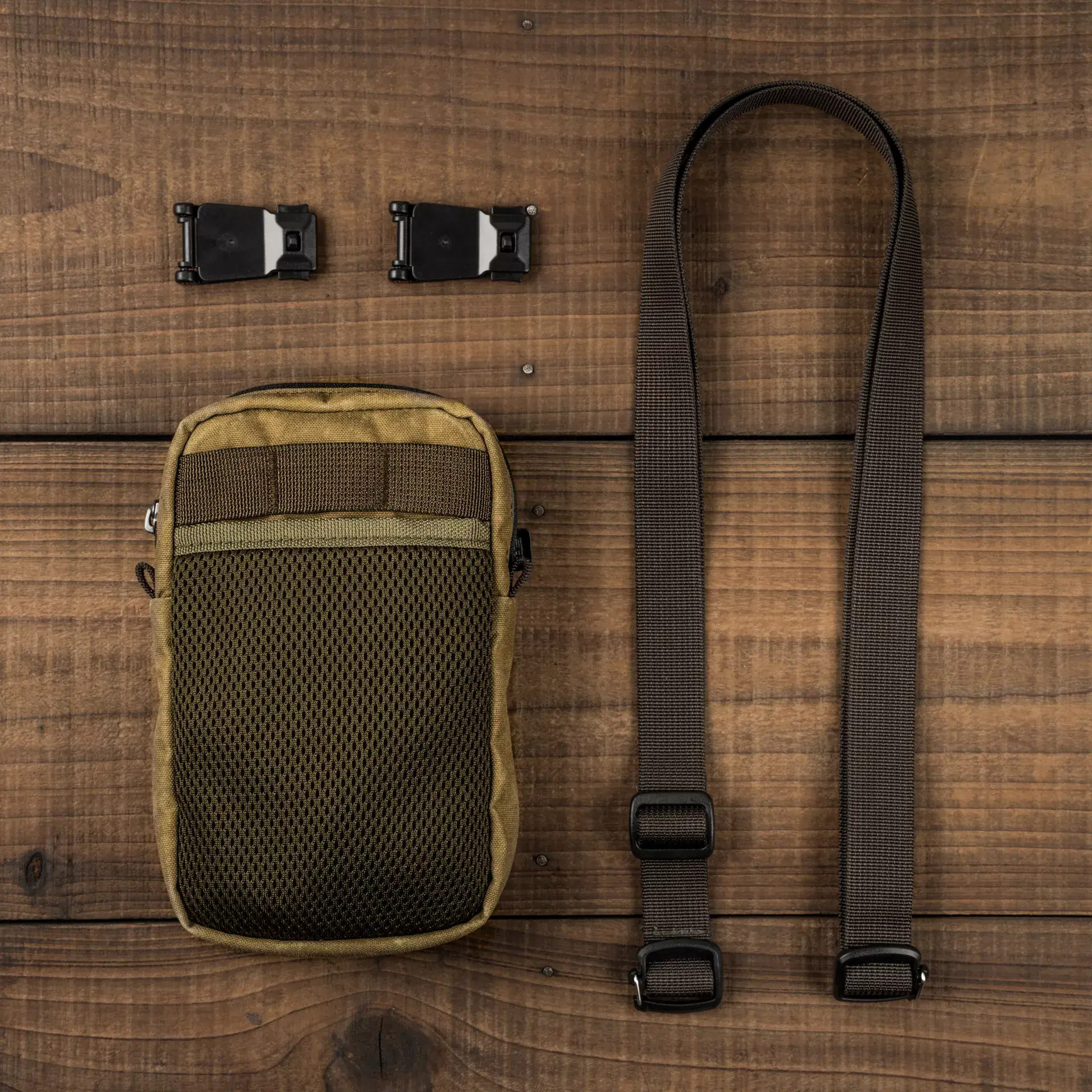 Wotancraft Armor 09 Zipper Pouch (Black/Khaki)