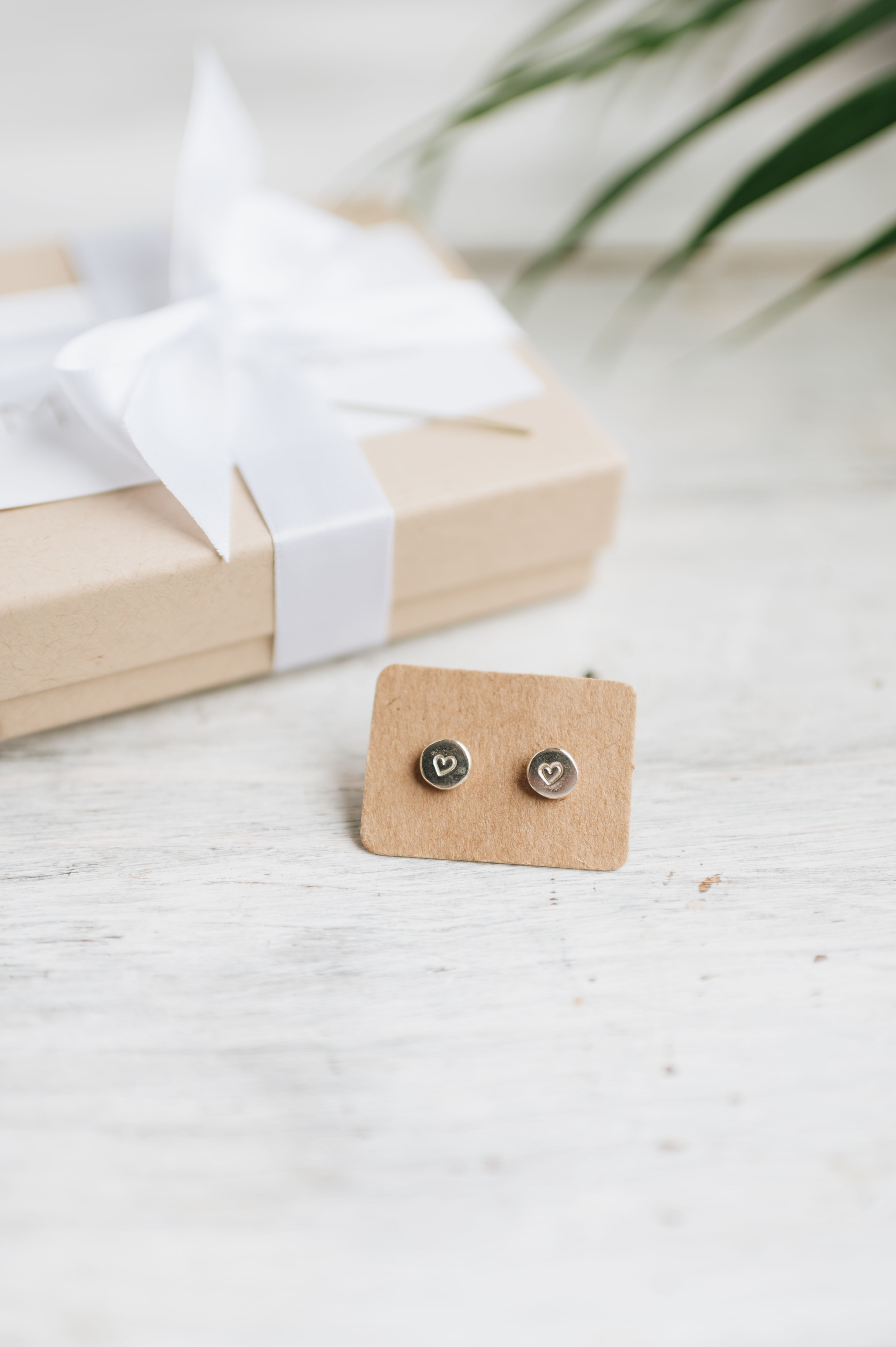 Pebble Heart Earrings 