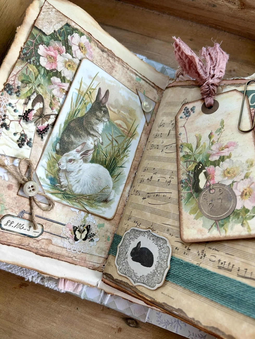 Thumbnail: "Bunnies & Roses" Themed Junk Journal